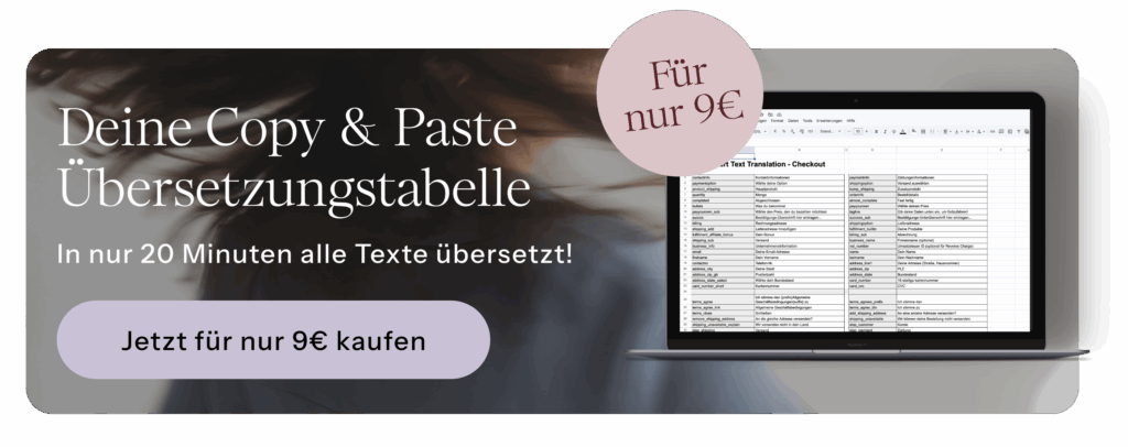 Übersetzungstabelle für ThriveCart mit Deutschen Texten in der Du-Form